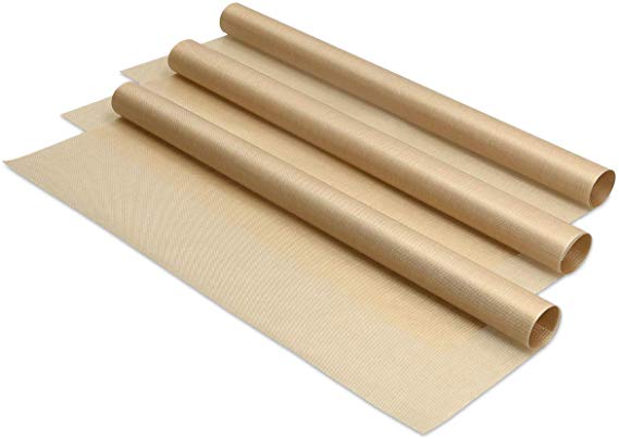 Navaris Set of 3 Reusable Baking Sheets - 13x16 Inches Parchment Paper for Baking Oven - Durable Non-Stick Baking Mats - Reversible Baking Tray