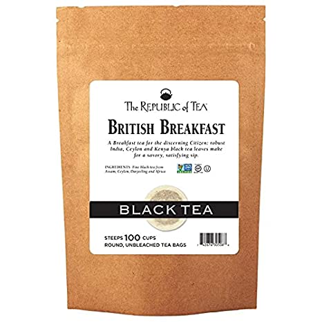 The Republic of Tea - British Breakfast Black Tea Super Refill - 100 Tea Bags
