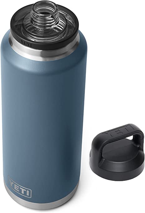 YETI Rambler 46 oz Bottle, Vacuum Insulated, Stainless Steel with Chug Cap, Nordic Blue