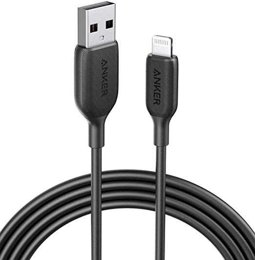 Roll over image to zoom in iPhone Charger, Anker Powerline III Lightning Cable 6 Foot iPhone Charger Cord MFi Certified for iPhone 11 Pro Max, 11 Pro, X, Xs, Xr, Xs Max, 8, 8 Plus, 7, 7 Plus, 6 and More, Ultra Durable (Black)