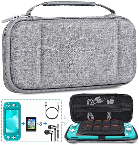 BEBONCOOL Switch Carrying Case for Nintendo Switch Lite, Protective Hard Shell Travel Carrying Case Pouch with 8 Switch Games Card Slots for Switch lite & Accessories Kit