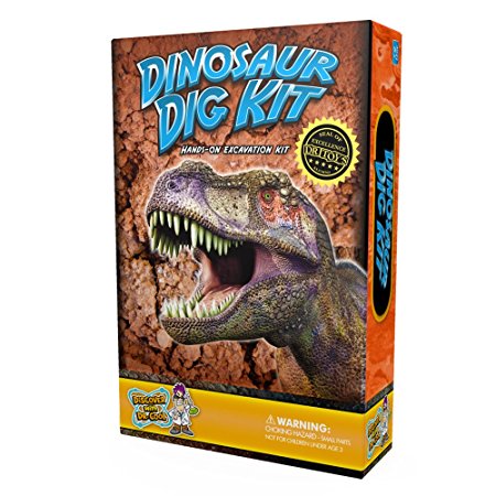 Dinosaur Dig Science Kit – Dig Up and Collect 3 Real Dinosaur Fossils!