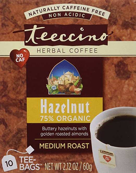 Teeccino Hazelnut Herbal Coffee 10 Tea Bags