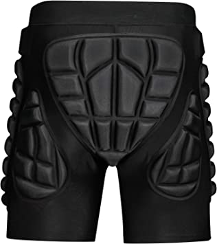 Ohmotor 3D Padded Protective Shorts Hip Butt EVA Pad Short Pants Heavy Duty Protective Gear Guard Drop Resistance for Ski Skiing Skating Snowboard Cycling, Fits for Kids/Teens/Adults