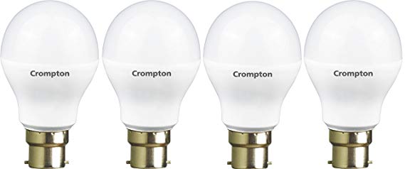 Crompton Base B22 9-Watt LED Lamp (Pack of 4, Cool Day Light)