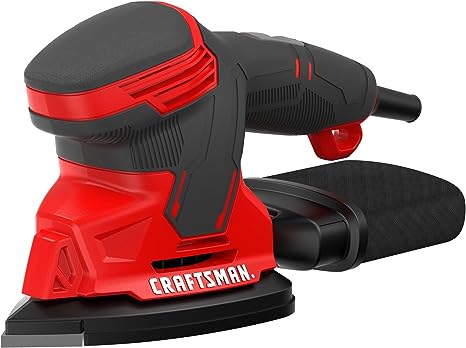 CRAFTSMAN AC Detail Sander, 14,000 OPM, Corded, 2 Detail Attachments, Sandpaper Sheets and Dust Bag Included (CMEW210)