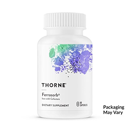 Thorne Research - Ferrasorb - Complete Blood-Building Formula with Iron, Folate, and B vitamins - 60 Capsules