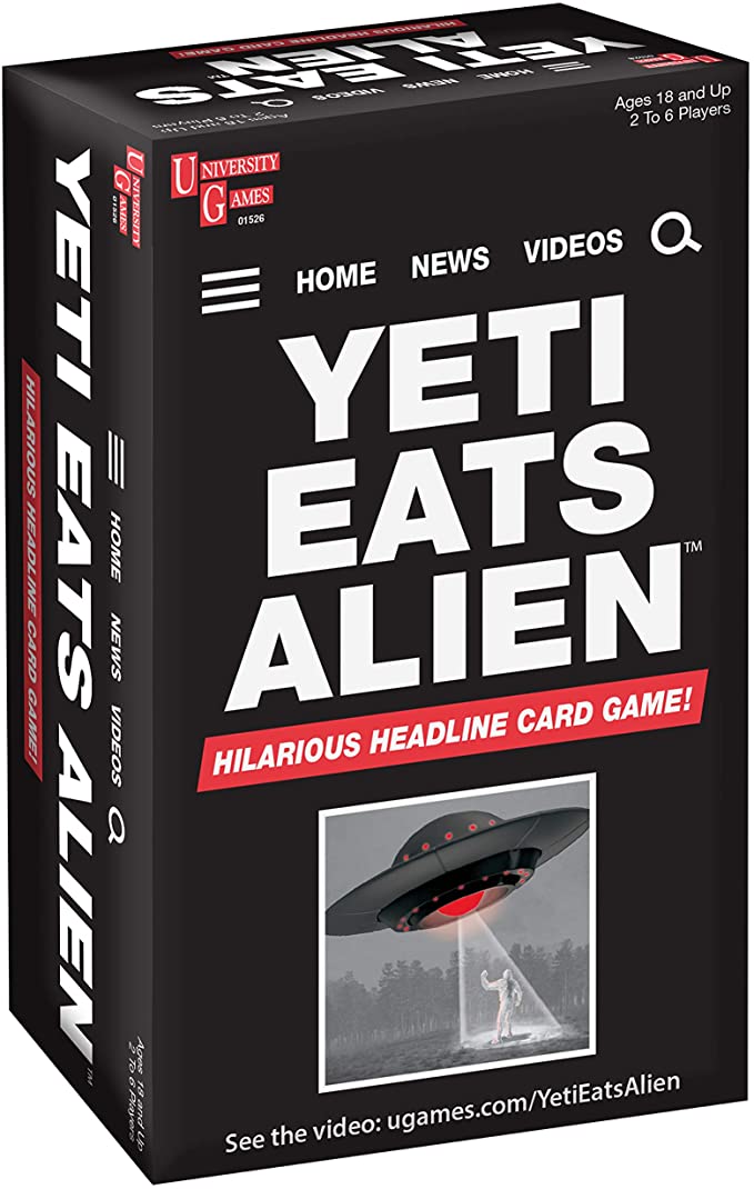 University Games Yeti Eats Alien Make Your Headline Funny, Edgy, Inappropriate Card Party Game for Adults