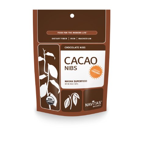 Navitas Naturals Organic Raw Cacao Nibs, 8-Ounce Pouches