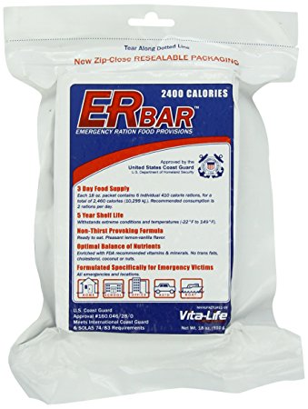 ER Emergency Ration 2400 Calorie Emergency Food Bar for Survival Kits and Disaster Preparedness