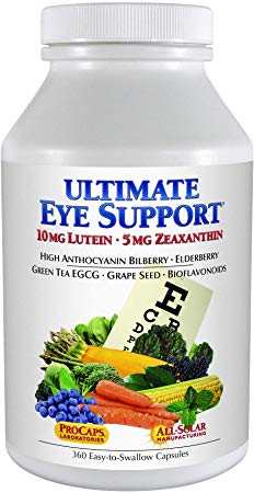 Andrew Lessman Ultimate Eye Support 360 Capsules - 10mg Lutein, 5mg Zeaxanthin, Bilberry, Key Nutrients to Support Eye Health and Promote Healthy Vision. No Additives. Easy to Swallow Capsules