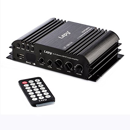 Nobsound Lepy 168Plus Mini 2.1 Channel 80W 68W Hi-Fi Stereo USB/SD/Bluetooth/AUX/RCA Audio Digital Power Amplifier Subwoofer Amp Bass Car Vehicle Home Booster Remote Control & LED Display Screen