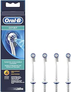 Oral-B Oxyjet Cabezales de Recambio para Irrigador Bucal, Paquete de 4 Unidades - Original