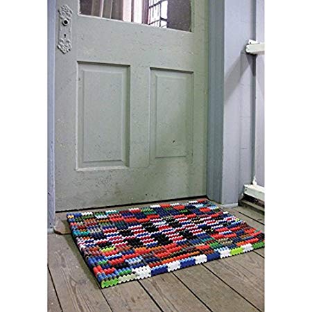 Reclaimed Flip-Flop Door Mat Rectangle Welcome Mat - Easy Clean Durable Sturdy