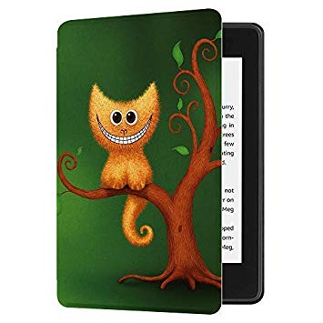 Huasiru Water-Safe Case for All-New Kindle Paperwhite (10th Generation-2018 Only - Will Not fit Prior Generation Kindle Devices), Cheshire Kitten