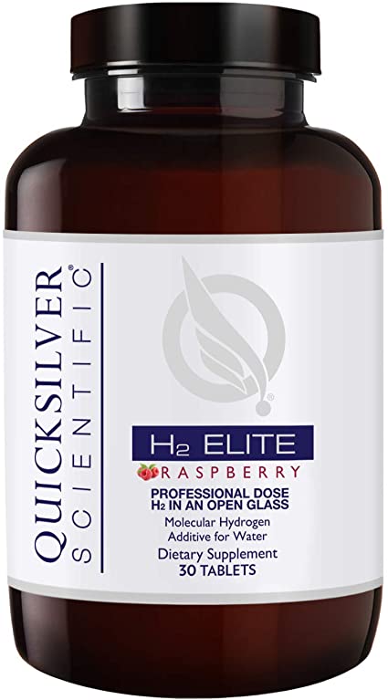 Quicksilver Scientific H2 Elite Raspberry Flavor Tablets - High Dose Molecular Hydrogen Water Additive for Energy Support, Perfect for Open Containers - Hydrating Drink (30 Dissolving Tablets)