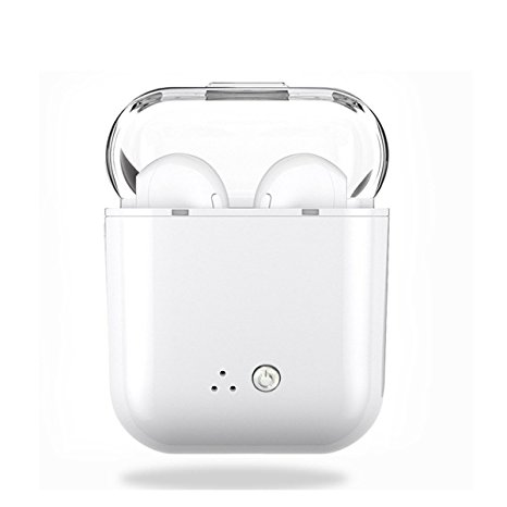 Wireless Earphone,Bluetooth Earbuds/Stereo-Ear Sweatproof Earphones with Noise Cancelling and Charging Case Fit for iPhone X/8/7/7 Plus/6S/6S Plus and Samsung Galaxy S7/S8/S8 Plus