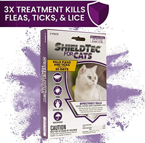 ShieldTec Flea and Tick Prevention for Cats, Kills Chewing Lice, Cat Flea Treatment