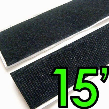 1" Self Adhesive Hook & Loop Sticky Back Tape Fabric Fastener - 15 Feet