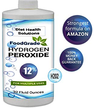 12% Food Grade Hydrogen Peroxide 32oz ~ 4 Times Stronger Than Similar Cleaning Products 3 Times Safer Than 35 Percent HP - Diet Health Solutions ~ Sanitize & Deodorize Multi-Purpose Natural Oxidizer