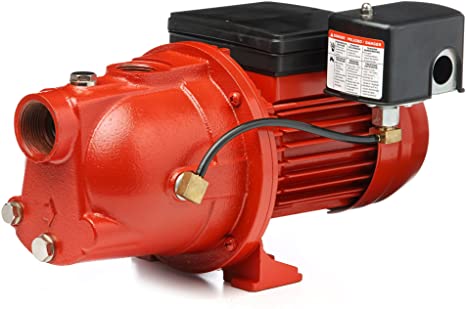 Red Lion 97080701 Cast Iron 3/4-HP 13-GPM Shallow Well Jet Pump, Red