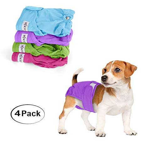 LUXJA Reusable Female Dog Diapers, Washable Wraps for Female Dog