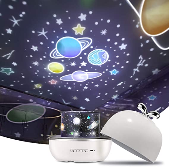 misognare Baby Night Light Rechargeable Star Projector Lamp with 360 Degree Rotation for Bedroom Party Christmas Decoration