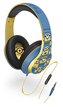 Minions from Despicable Me Over The Ear Headphones with Built In Microphone from the makers of iHome