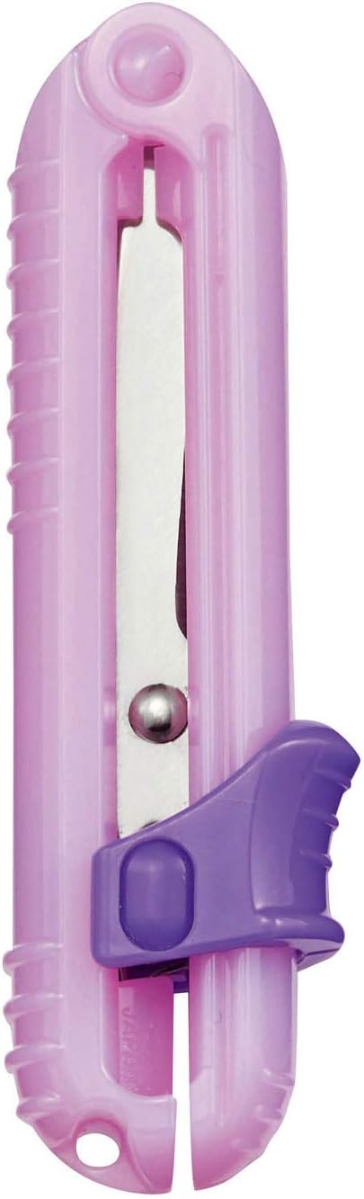 Kutsuwa SS114PU HiLiNE Portable Scissors, Cuton, Blade Length: 1.3 inches (3.3 cm), Purple