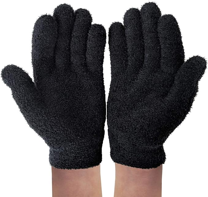NatraCure Gel Moisturising Gloves (Day/Night) (Black) (Lavender Scent) - One Size