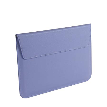 iDonzon Macbook Air 13 inch Sleeve Case Cover with Stand Function, Wallet Sleeve PU Leather Laptop Carrying Bag for 13.3 Inch MacBook Pro (NO CD-ROM), MacBook Air - Lavender Fog