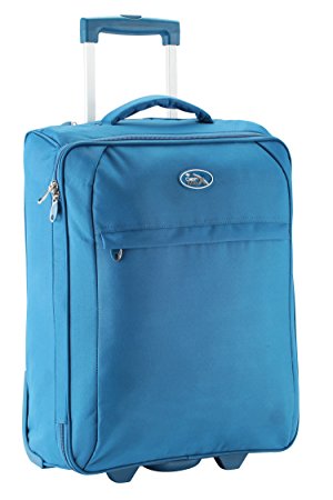 Palma Lightweight Trolley cabin luggage suitcase 55 x 40 x 20 (Blue)
