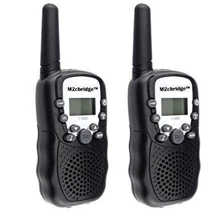 M2cbridge 1 Pair Kids Walkie Talkies 22 Channel 5km-10km 402-467MHz Portable 2 Way Radio Toy Black
