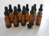 12 Oz Amber Glass Bottle with Glass Eye Dropper 15ml - Pack of 10