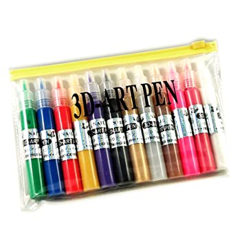 350buy 12 Colors 3d Paint Pen Uv Gel Acrylic Nail Art Polish