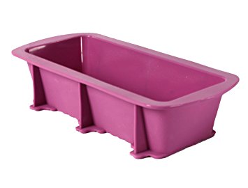 Elbee Deluxe Silicone Loaf Pan for Bread or Cake - Perfect Loaves Every Time! - Must Have in Kitchen - Purple