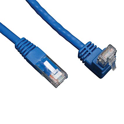 Tripp Lite Cat6 Gigabit Molded Patch Cable (RJ45 Right Angle Up M to RJ45 M) Blue, 10-ft.(N204-010-BL-UP)