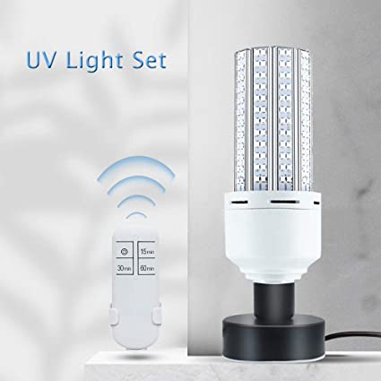 Newest Upgrade UV Germicidal Lamp, Remote Control Led UVC Light Bulb E26,E27,Suitable for Home, Restaurant,Office,