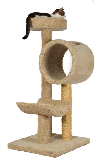 Molly and Friends Bed/Cradle and Tunnel Cat Tree - 54 in.
