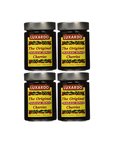 Luxardo, Gourmet Cocktail Maraschino Cherries 400G Jar (4 pack)