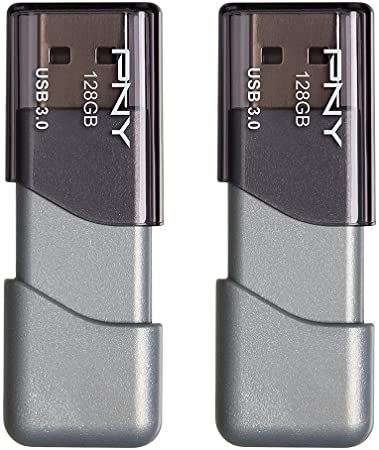 PNY 128GB Turbo Attaché 3 USB 3.0 Flash Drive, 2-Pack