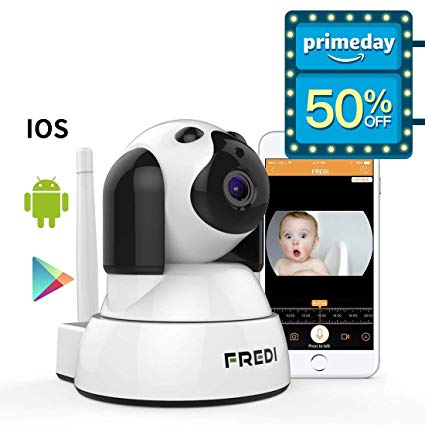 FREDI Wireless Camera Baby Monitor 720P HD Wireless Security Camera With Two-Way Talking,Infrared Night Vision,Pan Tilt,P2P Wps Ir-Cut Nanny ip Camera Motion Detection