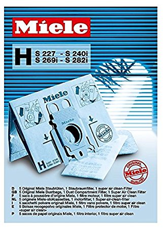 Miele Type H Bags 5bags   2 Filters