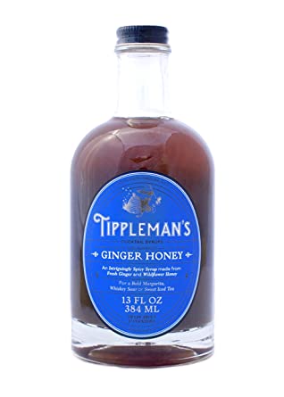 Tippleman's Ginger Honey Syrup, Complex Cocktail Syrup for Cocktails, 13 oz