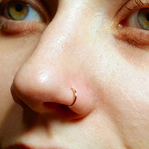 Faux Clip-On Nose Ring 20g - 14k Gold Filled - No Piercing Needed