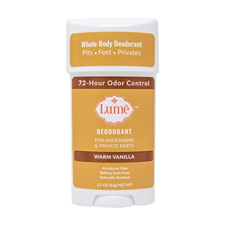 Lume Natural Deodorant - Underarms and Private Parts - Aluminum-Free, Baking Soda-Free, Hypoallergenic, and Safe For Sensitive Skin - 2.2 Ounce Stick (Warm Vanilla)