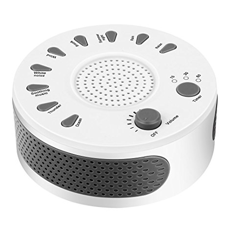 Maluokasa White Noise Machine,Sound Therapy Machine with Featured 9 Scientific SoothIng Natural Sounds for Baby,Sleep,Office,Relaxation,3 Timer Options and Green NightLight, Support USB or Battery Powered