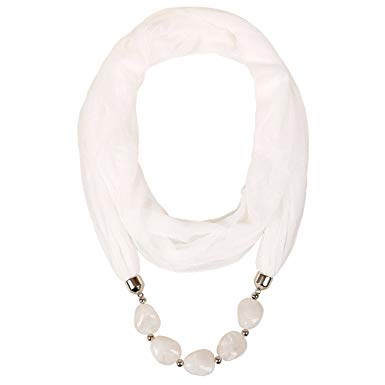 LERDU Women's Infinity Scarf Necklace Gift Idea jewelry Pendant Scarfs Soft Long Infinity Scarves