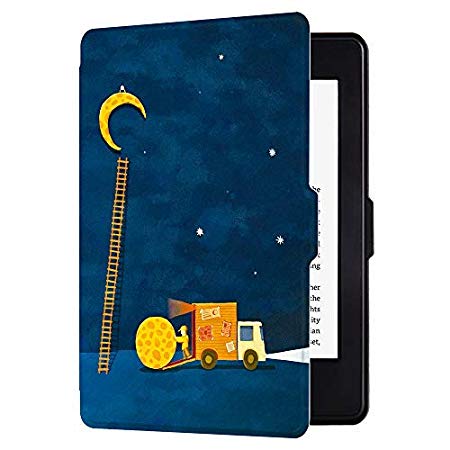 Huasiru Painting Case for Kindle Paperwhite, Moon - fits All Paperwhite Generations Prior to 2018 (Will not fit All-New Paperwhite 10th Generation)