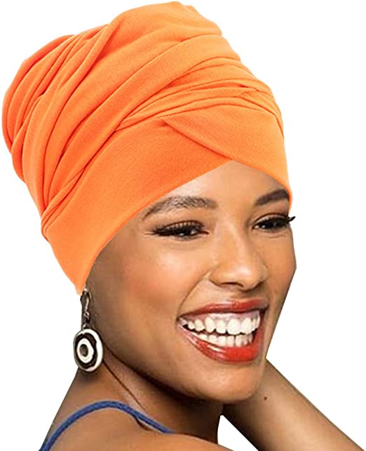 BABAHU Easy Wearing African Head Wrap,Long Scarf Turban Shawl Hair Bohemian Headwrap